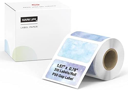 Máquina de fabricante de etiquetas MarkLife com 2 fitas Impressora de etiqueta de código de barras - Mini portátil Bluetooth Thermal