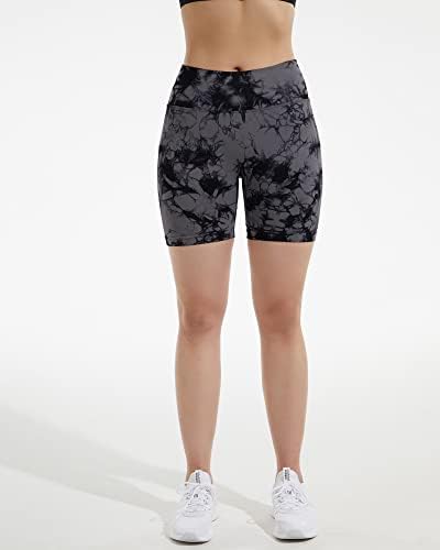 FITOP Women's 2 peças levantando shorts de ioga shorts perfeitos de cintura alta de cintura atlética Sumor