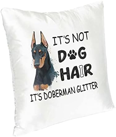 Eagsts Funny Dog, não é cabelo de cachorro, é o derrota de almofada de travesseiro de brilho do doberman para sofá