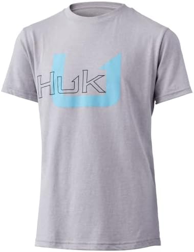Tee de tripulação de crianças huk | T-shirt de pesca juvenil