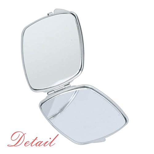 Linha Sakura Pattern Geometry Square espelho portátil composição compacta de maquiagem de dupla face de vidro lados
