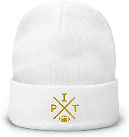 Pittsburgh Football Retro Pit Cross Winter Feanie Cap Hat