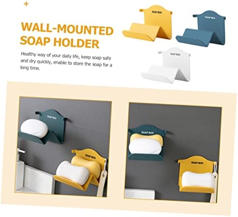 Zerodeko 3pcs Sabão montado na parede Cabides de lavagem de pano de lavagem do corpo sem pregos Ornamento Recipiente de banheiro
