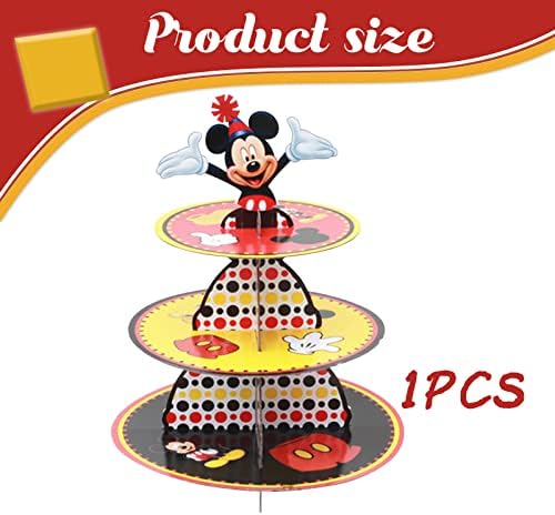 Grande Stand de cupcake de Mickey Mickey Mickey ， 12 polegadas Bandeja de cupcake de papelão ， Stand Spearder Tower Mouse Decoração