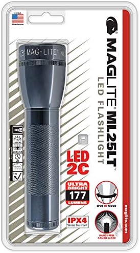 Maglite ML25LT LED 2 células C lanterna, cinza