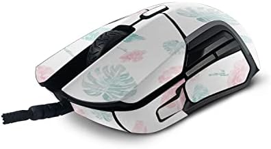 MightySkins Glitter brilhante compatível com a SteelSeries rival 5 Mouse de jogos - Flores de papel | Acabamento de brilho protetor
