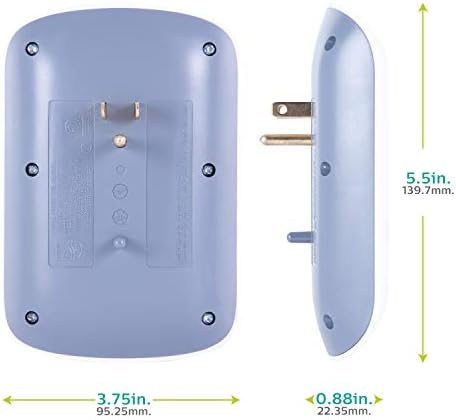 Extender Philips 3-Outlet com protetor de pura por porta de 2-USB, 2 pacote, estação de carregamento, 900 joules, adaptador