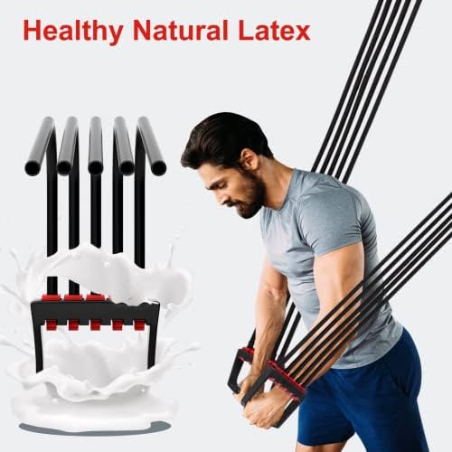 MKHS Expander para homens com 5 cordas removíveis, exercício de peito para o braço Bíceps Treinamento dos músculos