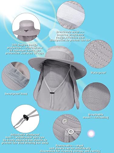 5 PCs Chapéu de pesca com chapéu de proteção solar de retalho do pesco