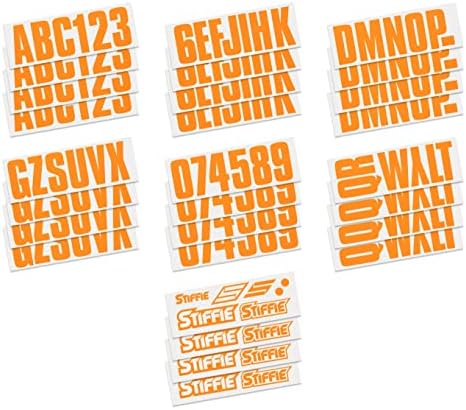 DIFERTIE UNILINE Orange Crush Super Sticky 3 Alpha Numeric Registration Numbers Decals de adesivos para Spark Sea-Doo, barcos infláveis,