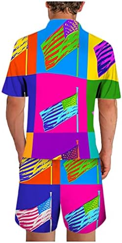 Camisa de vestido BMISEGM para homens de verão 3d terno masculino impressão esportiva Independence Day Men Suits & Sets Mens