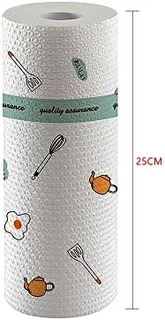 50pcs/roll 25cm Lazy Rag Disponível Pano de limpeza não tecida Pano absorvente Toalha de papel Cozinha de cozinha