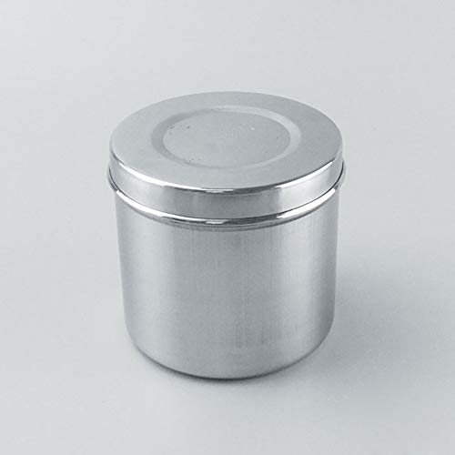 Caixa de aço inoxidável Adamas-beta 304 para bolas de algodão médico, parede espessa, resistente a iodo, diâmetro 100mm/3,94in,