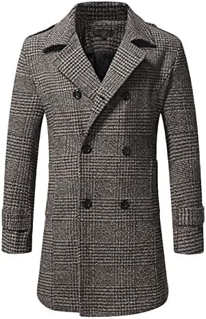 Jaqueta militar masculina casaco quente, mas sólido gole de colarinho de gole de vento de comprimento médio blazer casacos