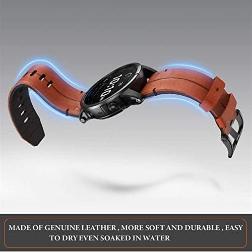 DJDLFA genuíno italiano Couro de couro Quickfit Watch Band para Garmin Fenix ​​7x 7 Assista a pulseira EasyFit 22 26mm Strap
