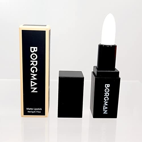 Borgman Hyaluron Lippies Lipstick sólido fosco com ácido hialurônico | Preto cinza branco | Gótico punk rock