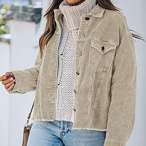 Listha Womens Casual Autumn e Winter Coats Button Corduroy Jacket
