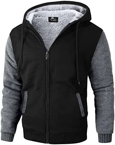 Hoodies de iluminação geek para mass de lã de peso pesado - Sweatshirt - Full Zip Up Sherpa grosso