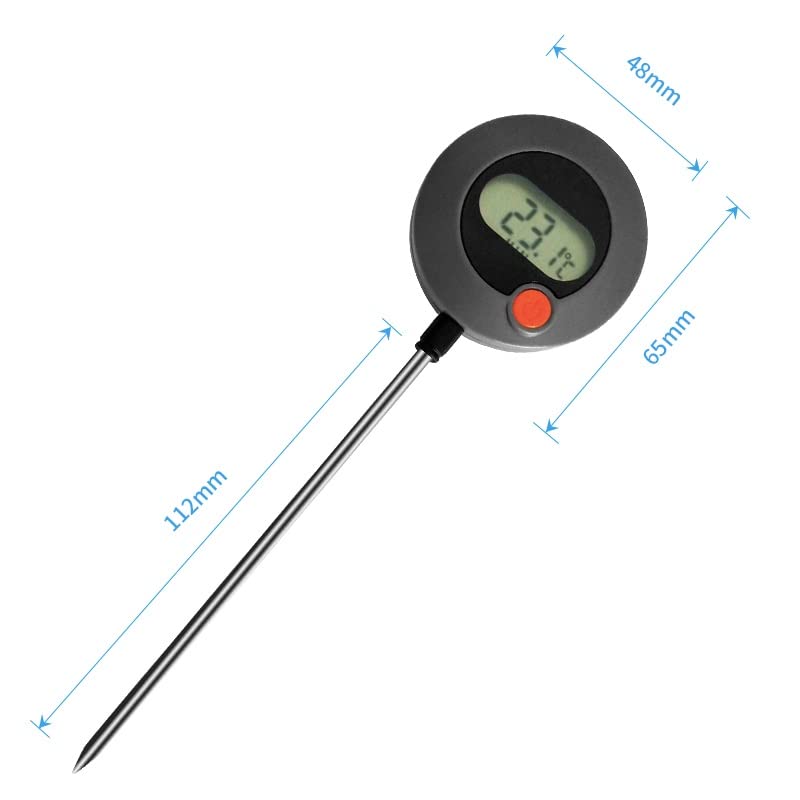 Termômetro de alimentos de cozinha shyc com termômetro de churrasco de temperatura de cozimento magnético e caseiro