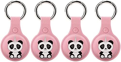 Unicorn Panda Protective Case Compatível para Airtag Anti-Perd Locator Solter com anel-chave para carteira de colarinho de