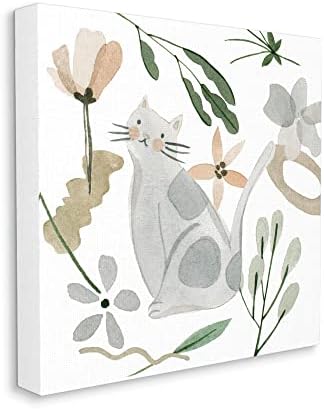 Stuell Industries Mixed Herbs Arte de parede de lona de gato, design de Melissa Wang