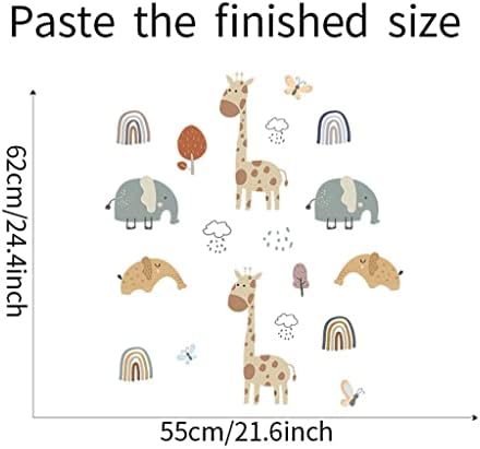 Tbiiexfl Animais de desenho animado Setas de parede quarto crianças decoração de quarto decalques de girafas home wallpapers