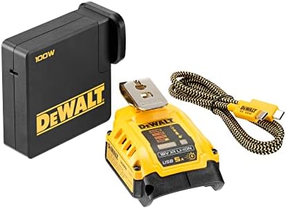 Carregador de bateria Dewalt e kit de carregamento de parede USB, para baterias de Dewalt de 20V e 60V, carregar dispositivos