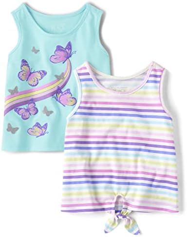 A Place Children's Baby Toddler Girls Amarre tanques frontal 2 pacote