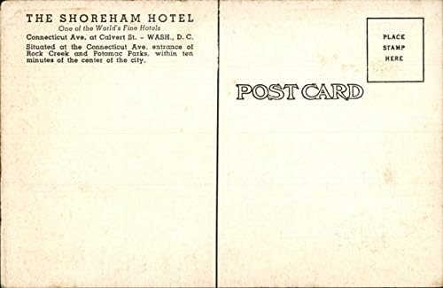 The Shoreham Hotel Washington, Distrito de Columbia DC Original Vintage Post -Card