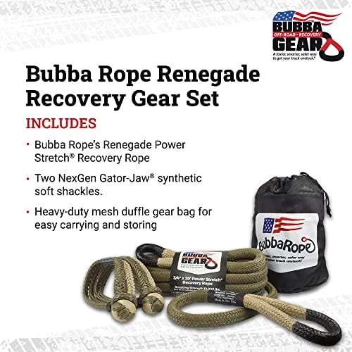 Bubba corda pesada para uso off-road Reconcelador de recuperação de recuperação-Renegade Power Stretch Recovery Recuperação,