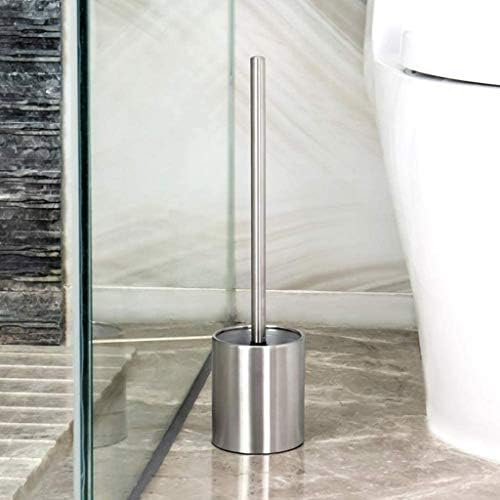 Bruscada e suporte do banheiro wszjj, escova de vaso sanitário aço inoxidável, escova de vaso sanitário para banheiro ergonômico,