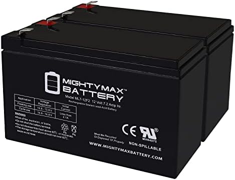 12V 7AH F2 Bateria de substituição para Clary Corporation UPS1800VA1GSL - 2 pacote