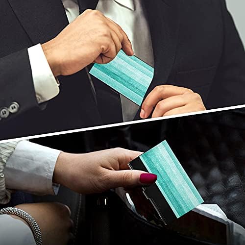 Teal Turquoise Green Business Card Titular para homens do cartas de visita homens Caso de cartão com cartão de crédito de cartão