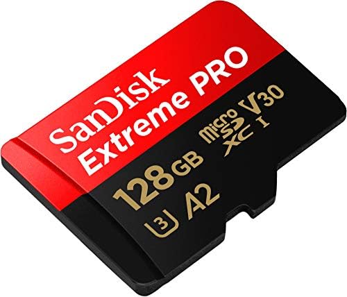 Sandisk 128GB Extreme Pro® Microsd ™ UHS-I CARD COM ADAPTADOR C10, U3, V30, A2, 200MB/S LEI