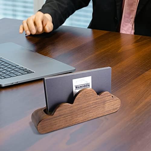 Titular do cartão de visita de madeira para mesa de visita a madeira de madeira Stand para Office