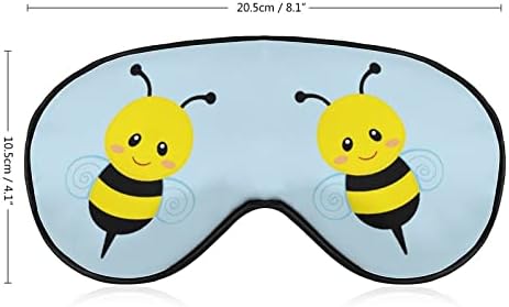 Funnystar fofo abelha macia máscara de sono capa para dormir blocos perfeitos com cinta ajustável