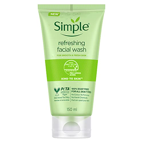 Gel de lavagem facial refrescante do tipo simples para a pele, 150 ml