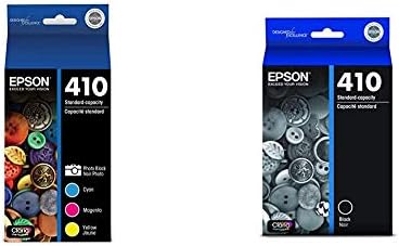 Epson T410520-S Claria Premium Multipack Ink, Photo Black and Color Combo Pack & 410 Ink Cartidge, Black