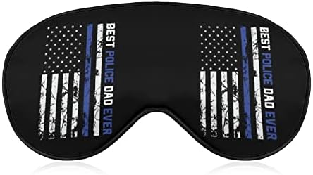 Melhor pai da polícia de todos os tempos azuis American Sleep Mask Sleep máscara de venda portátil portátil com cinta