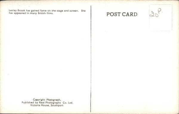 Atrizes Lesley Brook Original Antique Postcard