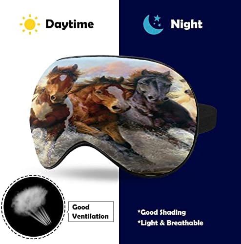Pintura a óleo Sleeping Sleeping Blacefold Máscara Cão de olho fofo capa noturna engraçada com alça ajustável para homens homens