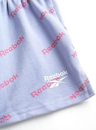 Shorts ativos de garotas reebok - 2 pacote de pacote de ginástica atlética de bermuda de ginástica