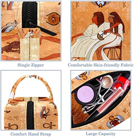 TBOUOBT SACOS COSMETOS PARA MULHERES, BACO DE BACA DE MAÇA Organizador de bolsas de higiene pessoal, Antigo Egito Pintura de Arte