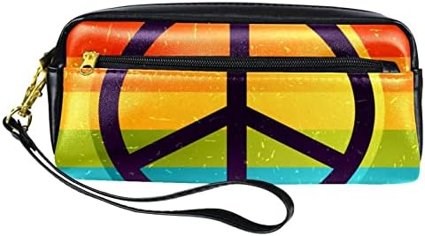Tbouobt Gifts for Men Mulheres Bolsas de maquiagem bolsa de higiene pessoal Pequenos sacos de cosméticos, Love Peace Rainbow