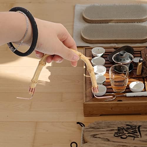 Hemoton Wood Bule de chá de bule de madeira U-Shape Tea Kettle Substituição de alça de cerâmica e cerâmica Pote de chá