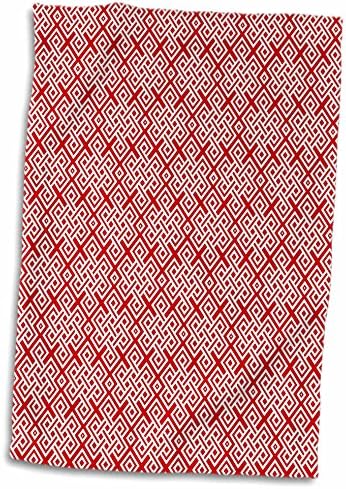 3drose russ billington padrões - padrão de nó sem fim em vermelho e branco - toalhas