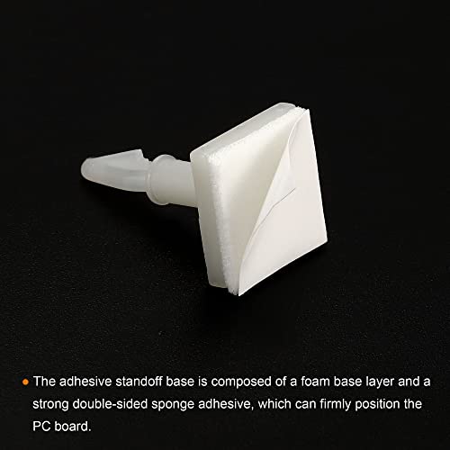 Patikil Adhesive Stofff, 50 Pack Rice Monte Isollet Isolats Coluna PCB Spacer 0.5 Altura de suporte, branco