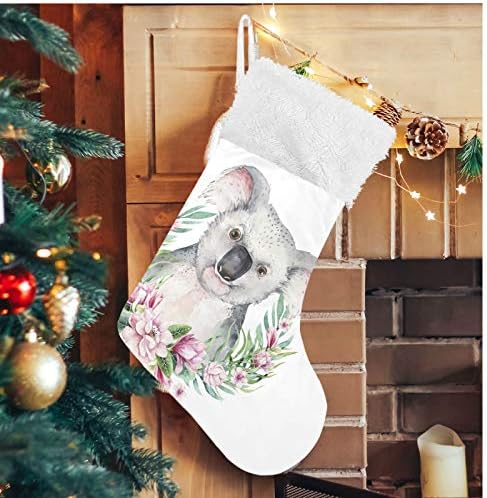 Alaza Christmas meias desenho animado Koala Animal tropical Classic Classic personalizado Decorações de meia para férias