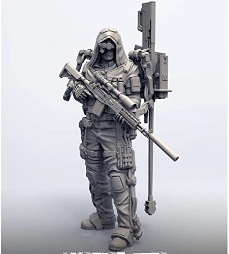 Goodmoel 1/35 Sci-Fi Mech Warrior Resin Soldier Model Kit / Kit Miniatura de Soldado sem montagem e sem pintura / LM-6825