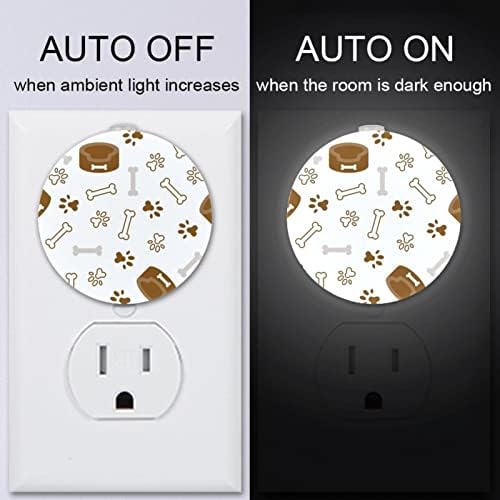 2 Pacote de plug-in Nightlight LED Night Light com sensor do anoitecer para o amanhecer para o quarto das crianças, viveiro,